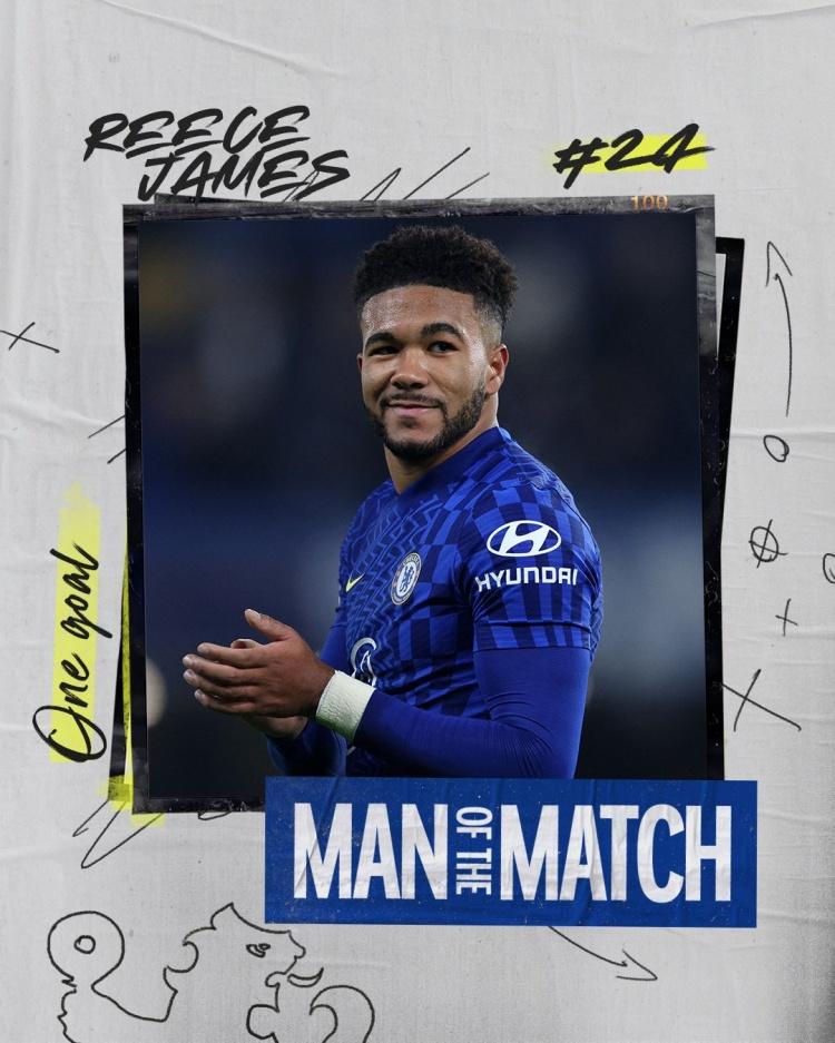 切尔西晒里斯-詹姆斯海报：200场里程碑，纯血切尔西人